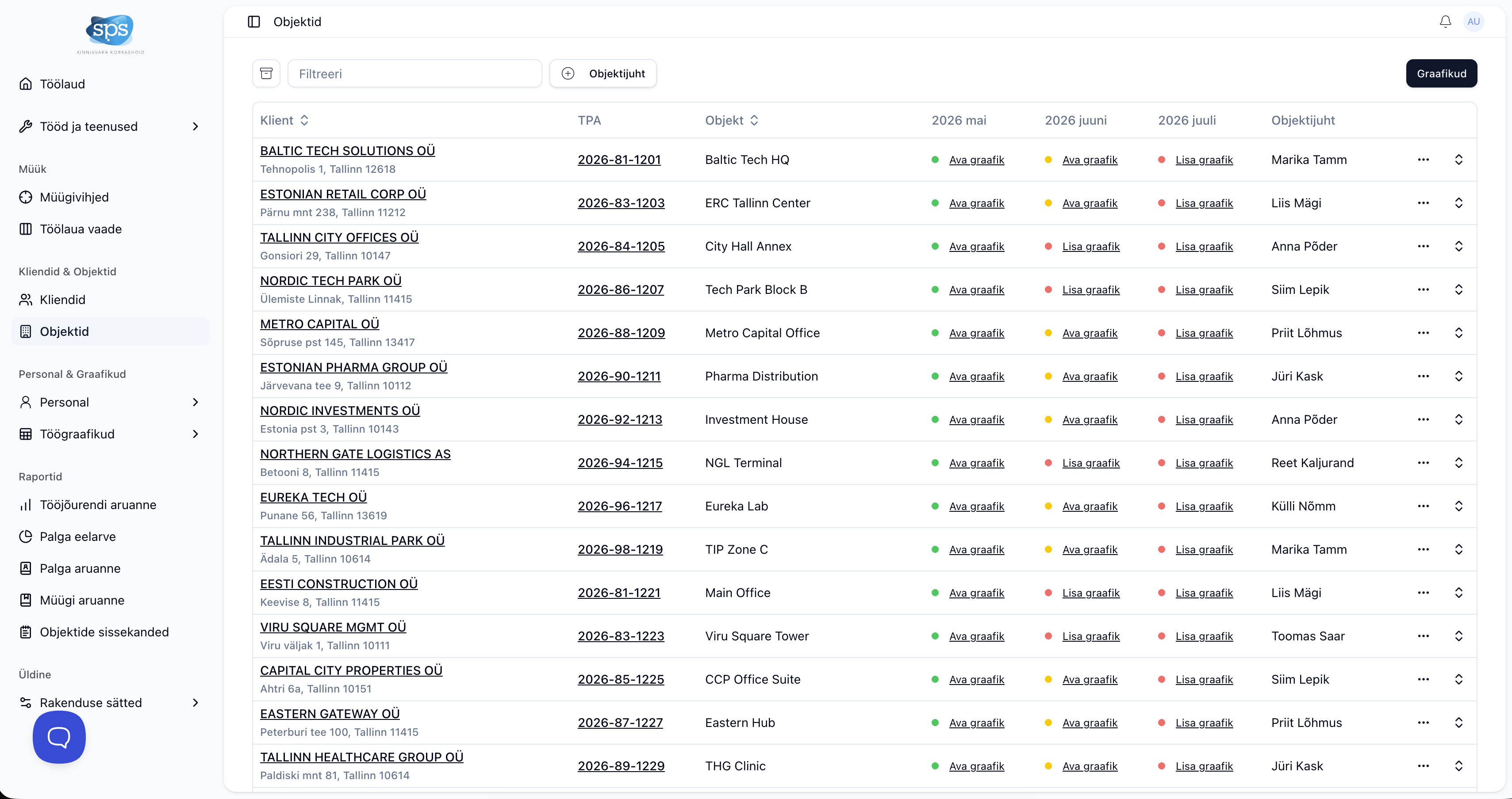Cleaning company back-office system